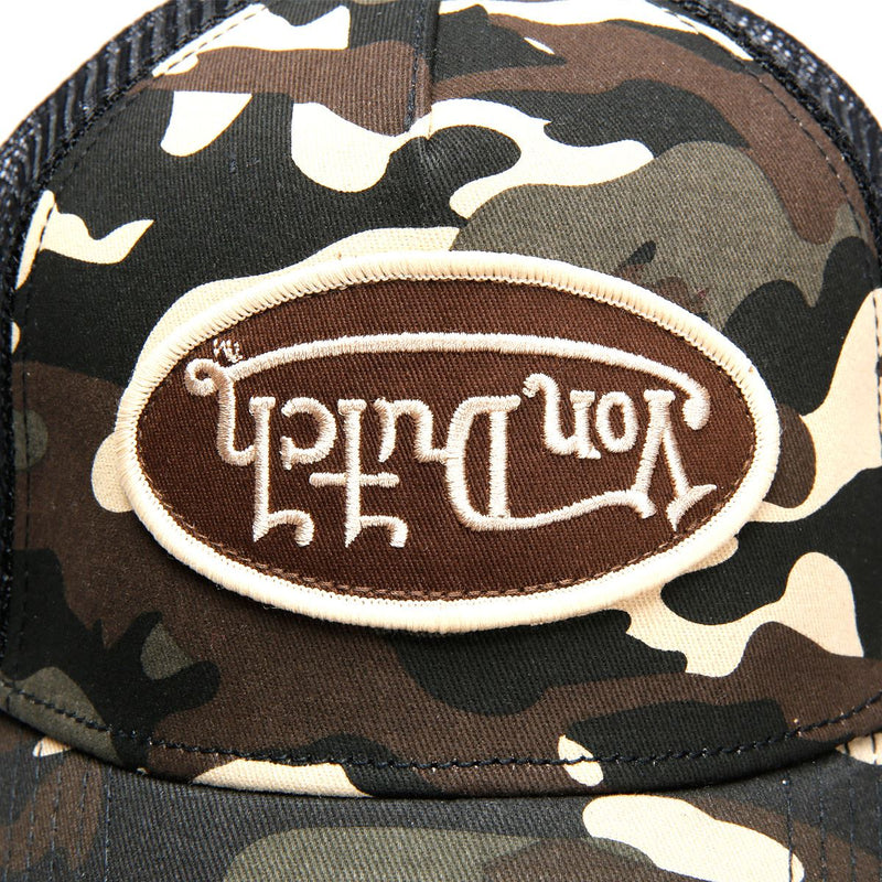 Von Dutch Multi Trucker Baumwolle Braune Kante Camo Caps