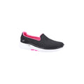Skechers Go Walk 6 Synthetik Damen Sneaker In Schwarz/Heißrosa
