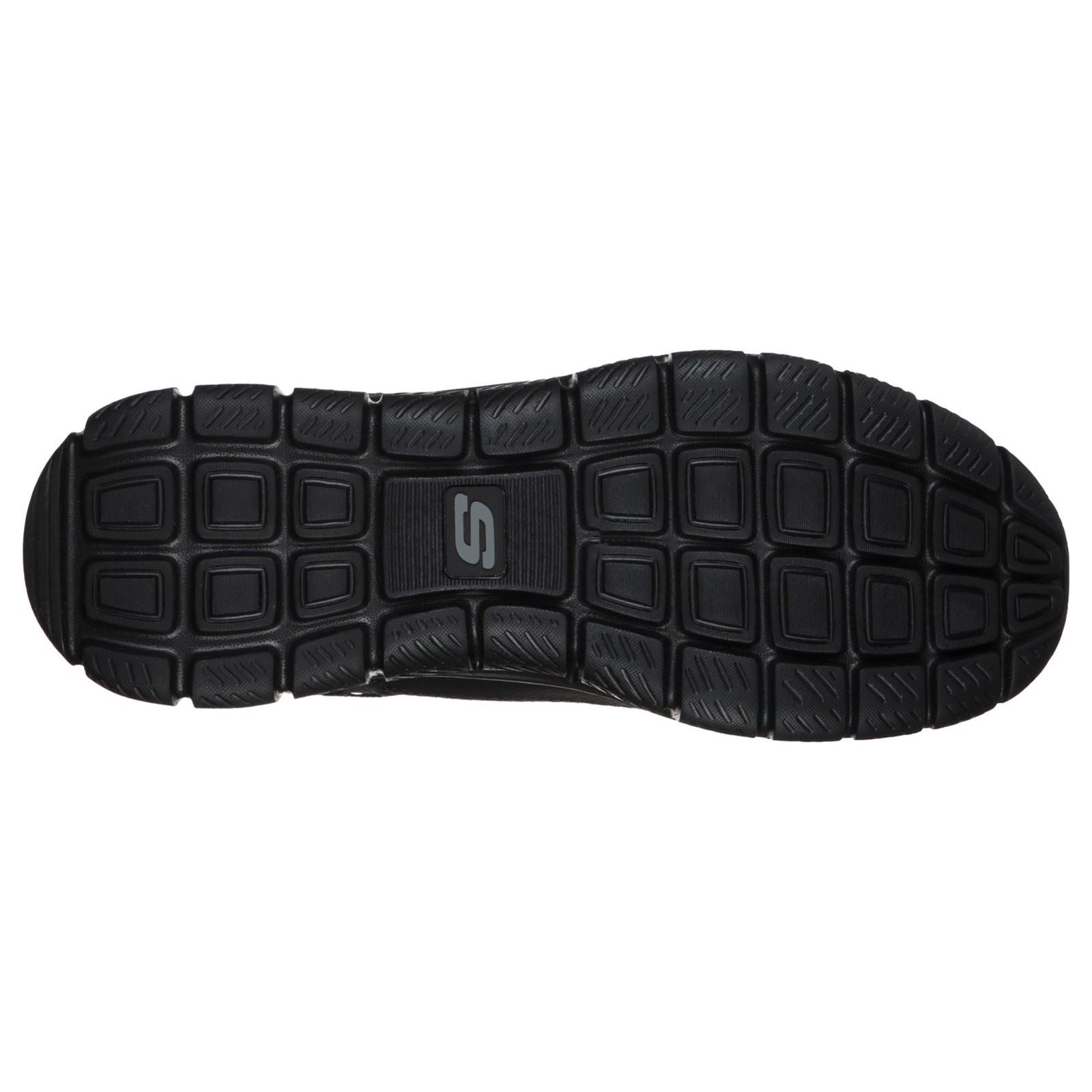 Skechers Track Knockhill Schwarze Farbe Ledersneaker Für Herren