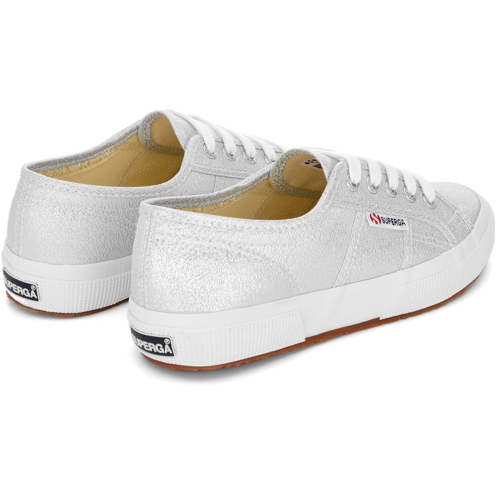 Superga 2750 Lamew Synthetik Damen Sneaker In Grau-Silber