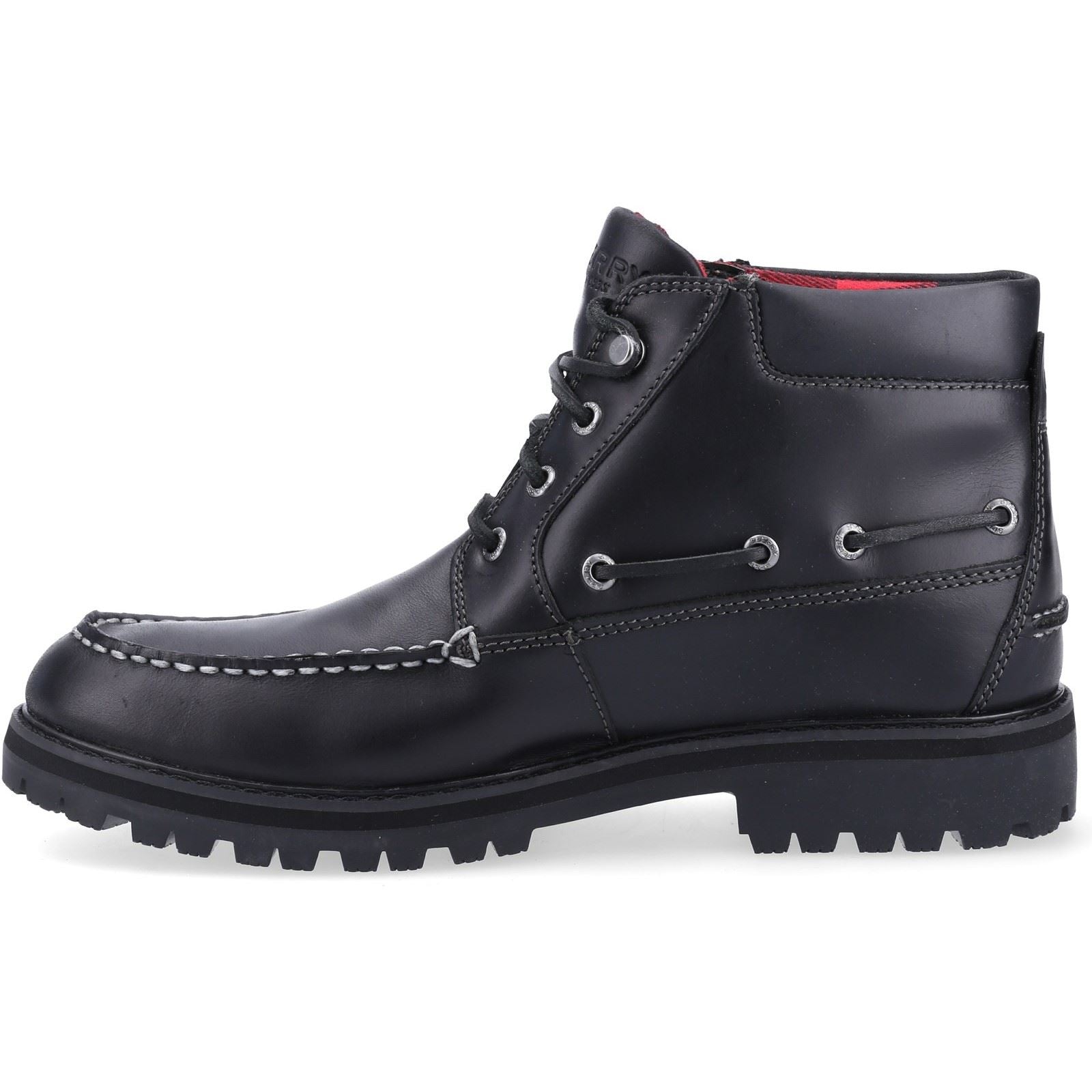 Sperry Authentic Original Lug Chukka Schwarze Farbe Herrenlederstiefel