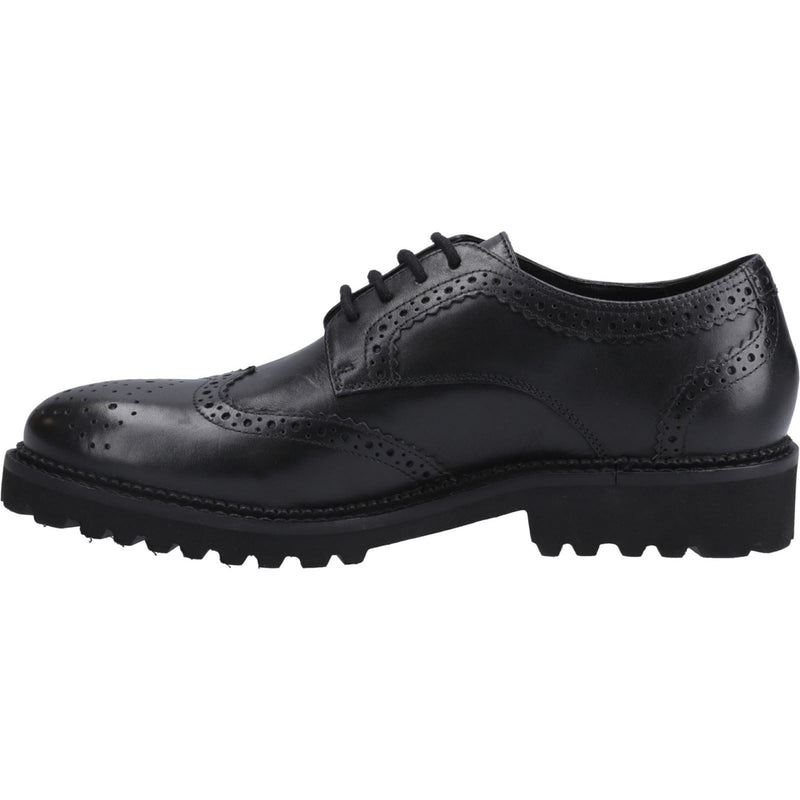 Hush Puppies Gabi Lace Up Mädchen Brogues Aus Schwarzem Leder