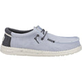HEYDUDE Wally Coastline Stoff Herren Bootsschuhe In Steingrau