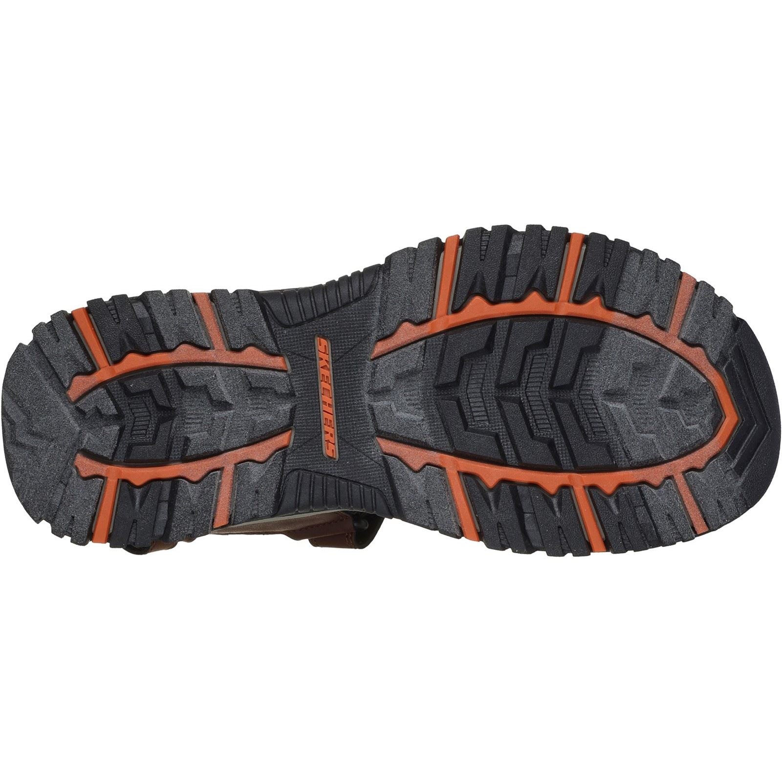 Skechers Prewitt Rigdon Synthetische Herren Sandalen In Braun/Schwarz
