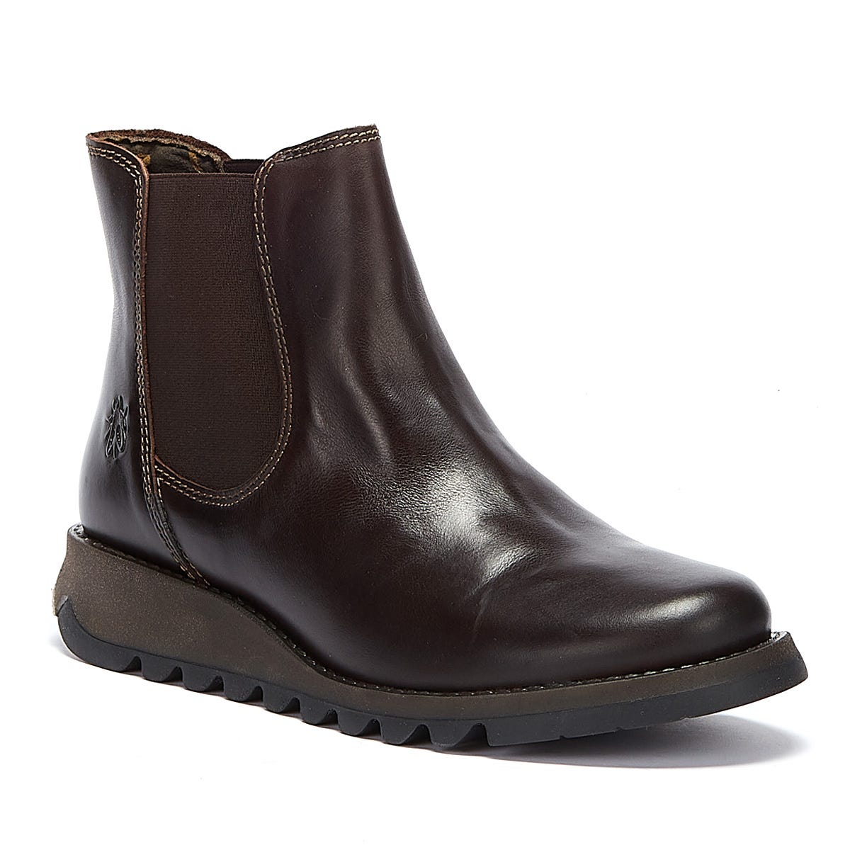 Fly London Salv Leder Damen Dunkelbraun Stiefel