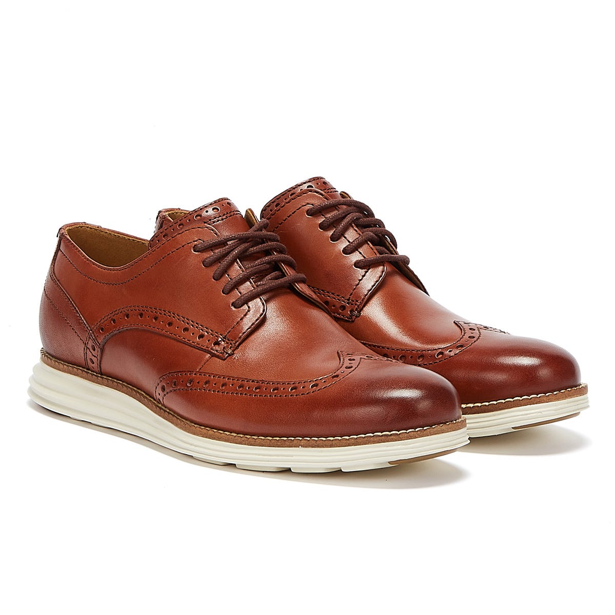 Cole Haan ØriginalGrand Shortwing Oxford Herren Braun / Weiß Brogues