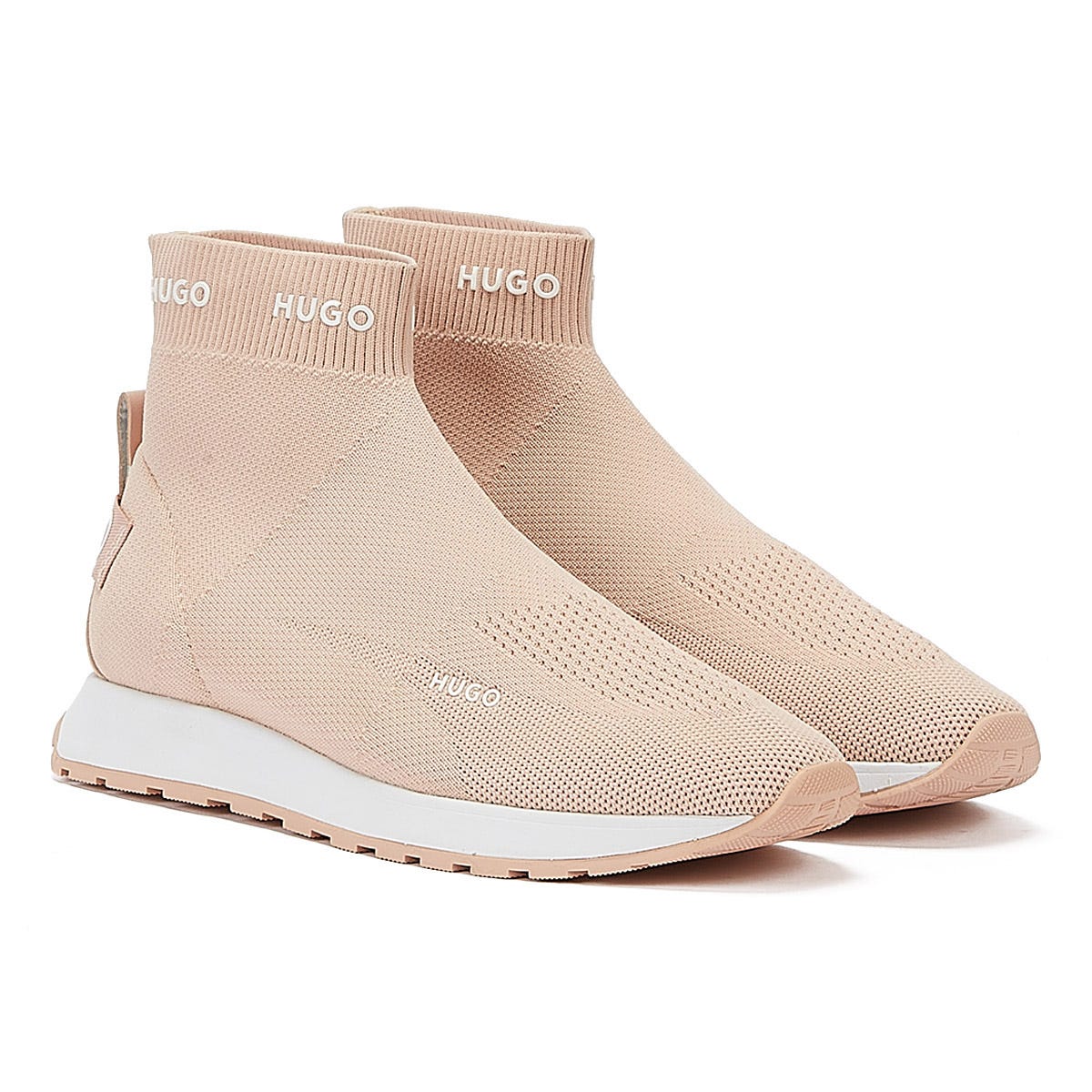 Hugo Icelin Hi Top Womens Light Beige Trainers