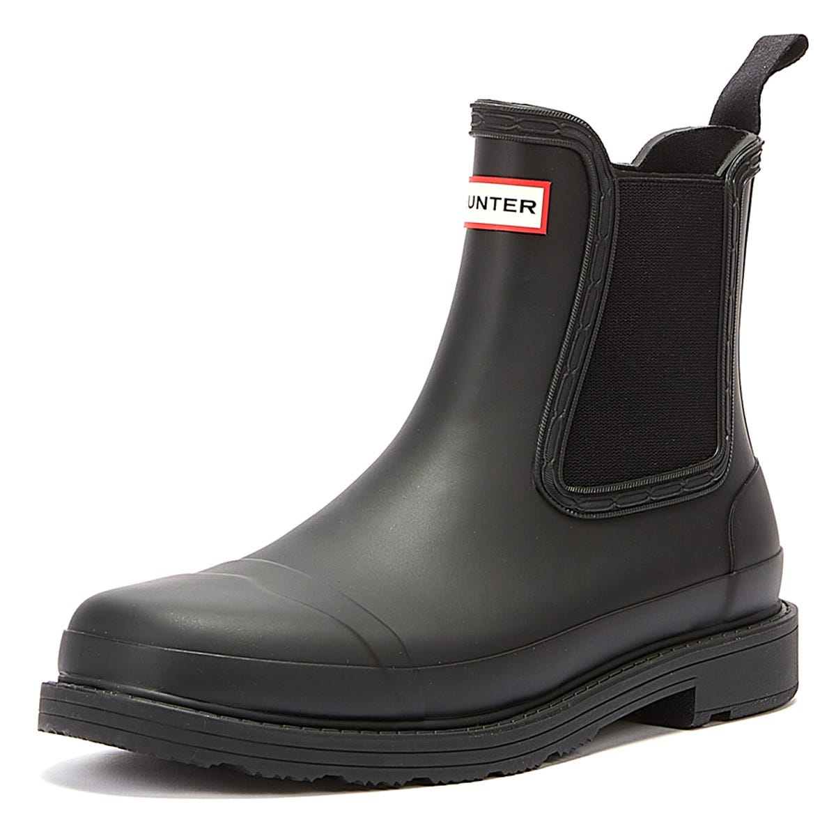 Hunter Commando Chelsea Damen Schwarze Stiefel