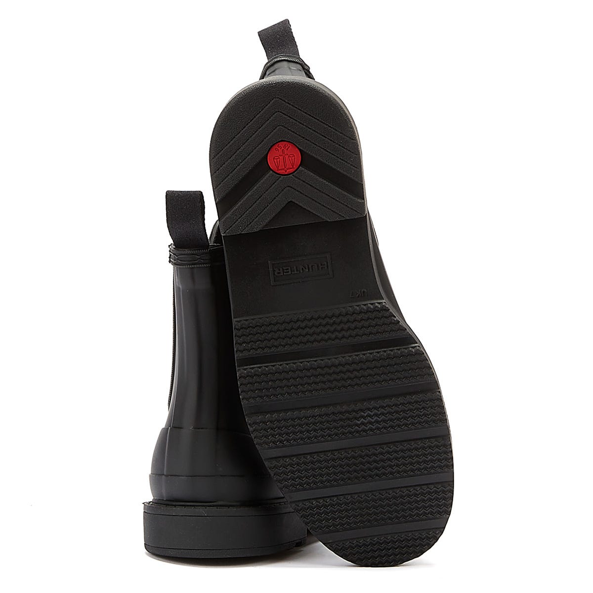 Hunter Commando Chelsea Damen Schwarze Stiefel