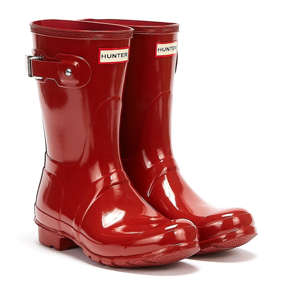 Hunter Original Gloss Short Womens Military Red Wellies