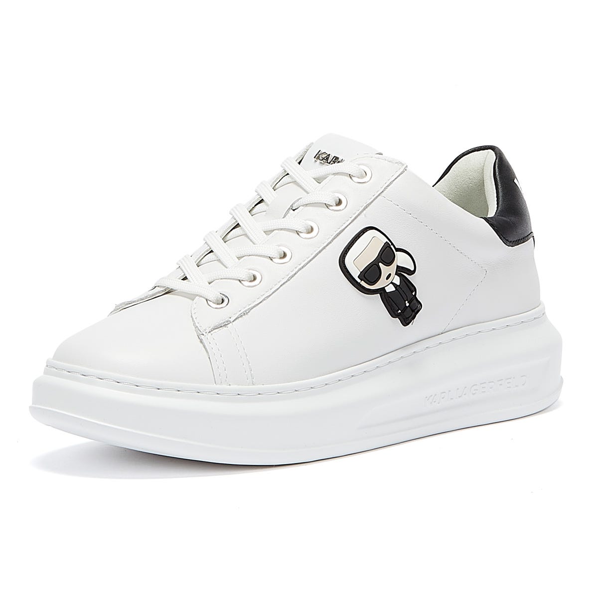 Karl Lagerfeld Ikonic Kapri Lo Lace Womens Weiß Turnschuhe