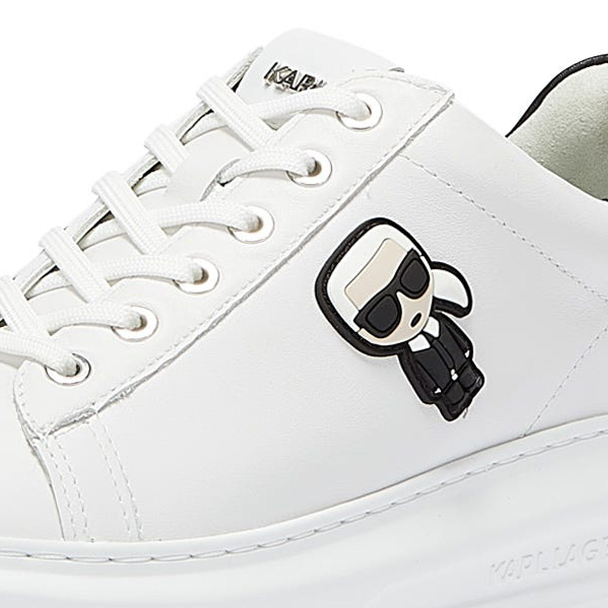 Karl Lagerfeld Ikonic Kapri Lo Lace Womens Weiß Turnschuhe