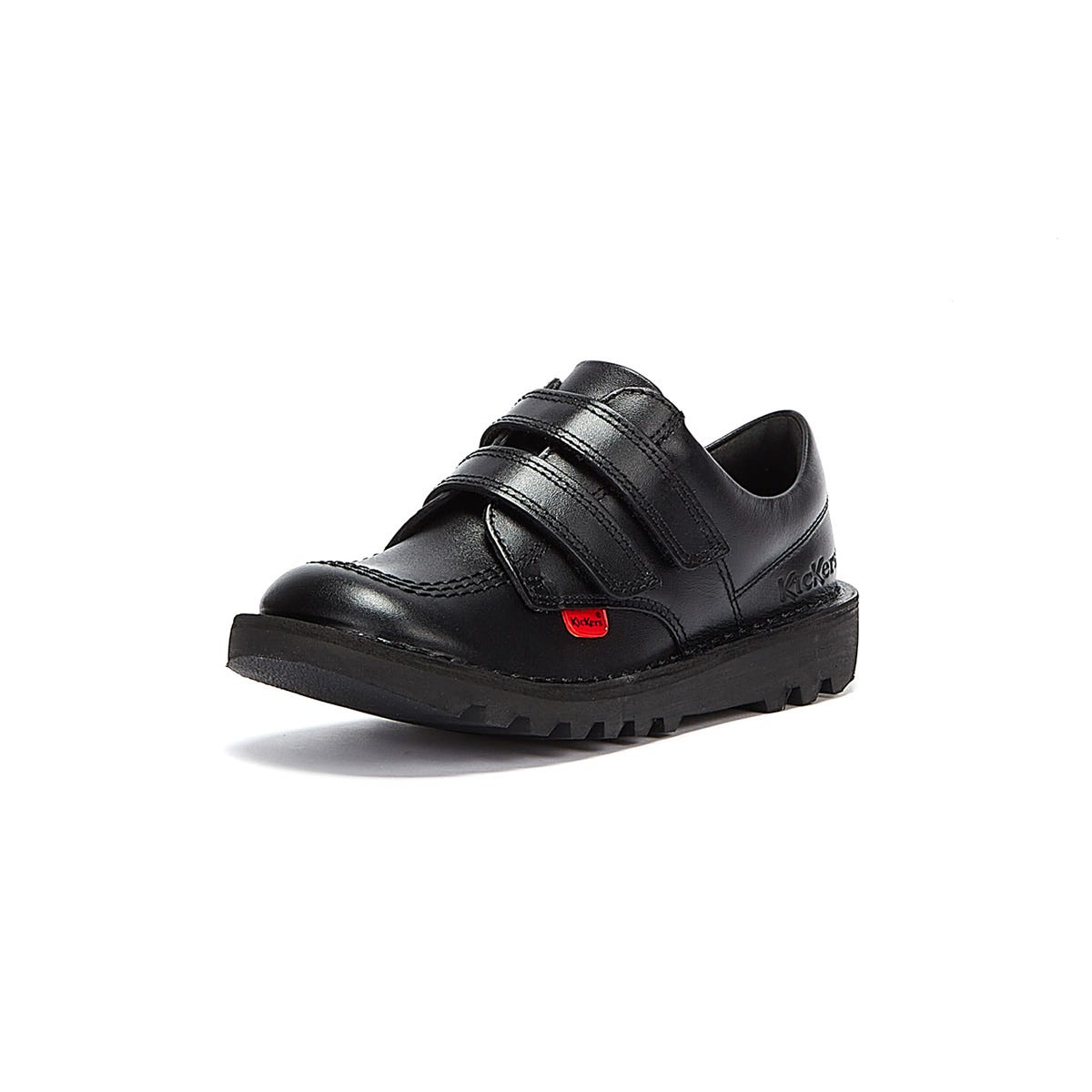Kickers Infant Kick Lo Velcro Schwarz Leder Schuhe