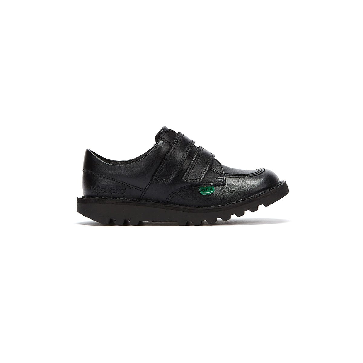 Kickers Infant Kick Lo Velcro Schwarz Leder Schuhe