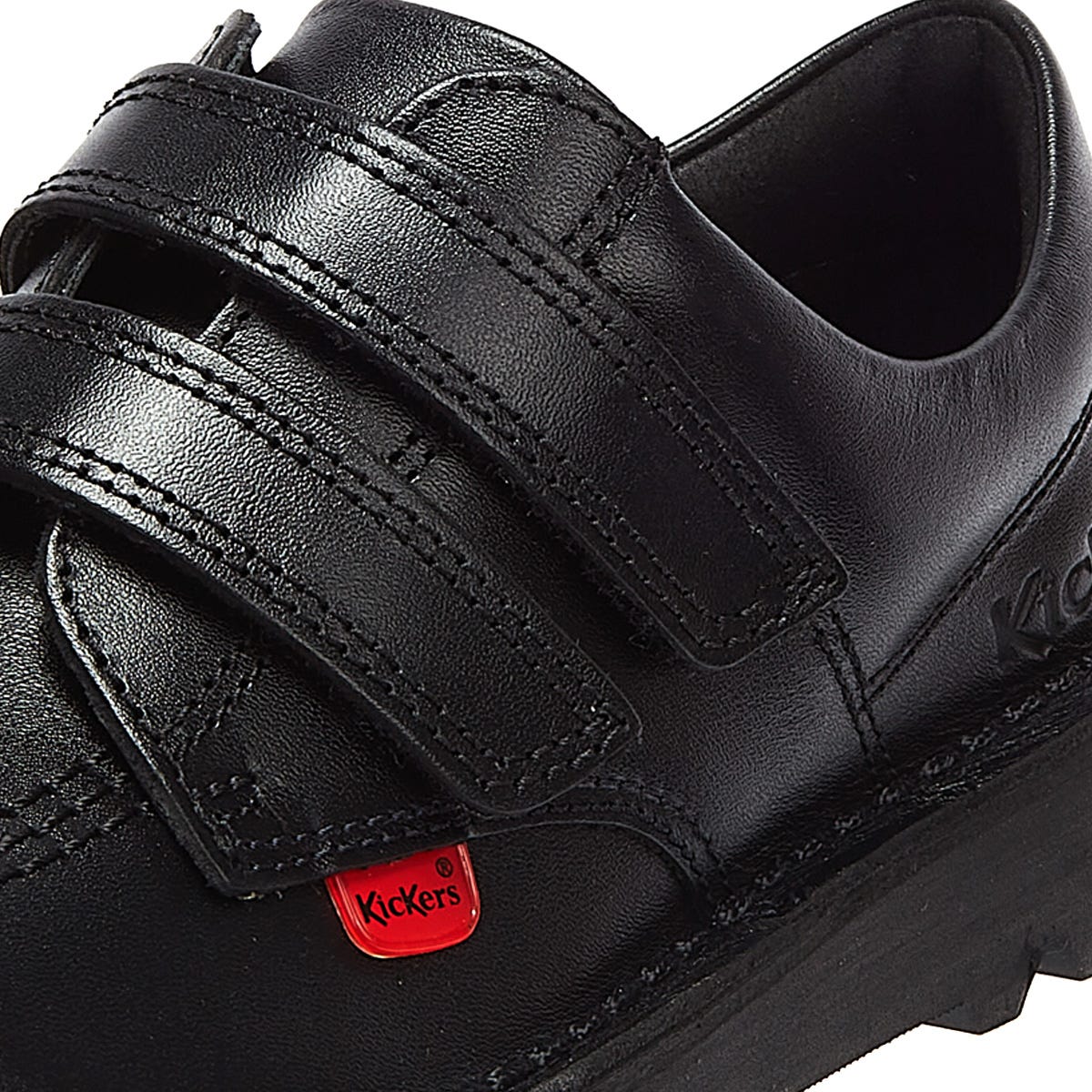 Kickers Infant Kick Lo Velcro Schwarz Leder Schuhe