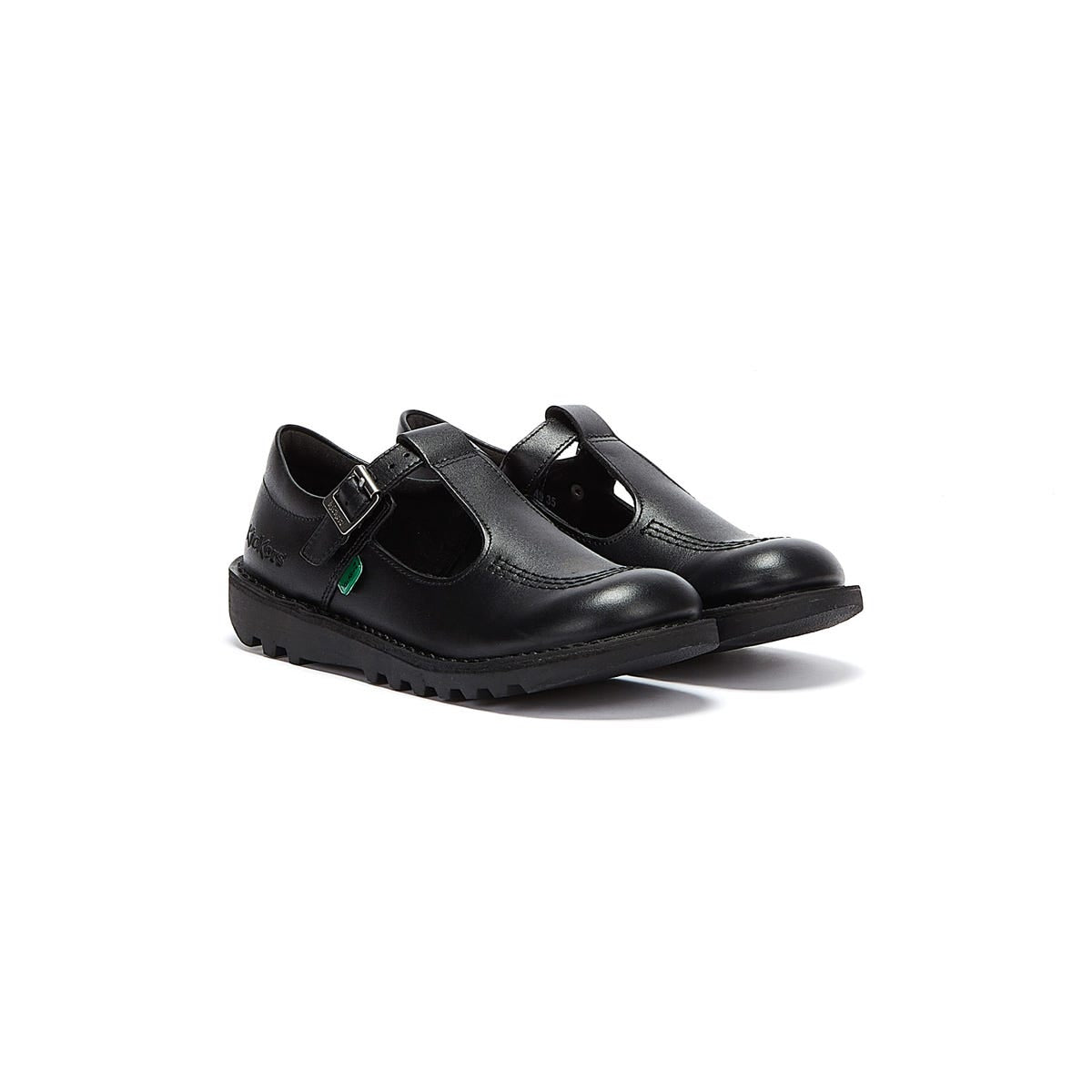 Kickers Kick T Infant Schwarz Leder Schuhe