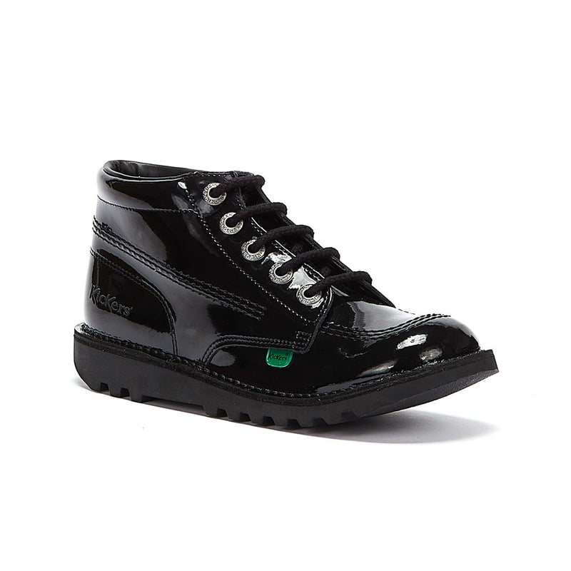 Kickers Youth Kick Hi Schwarz Patent