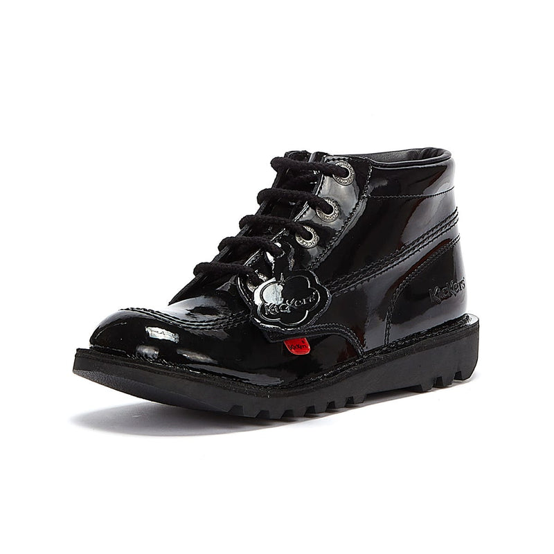 Kickers Youth Kick Hi Schwarz Patent