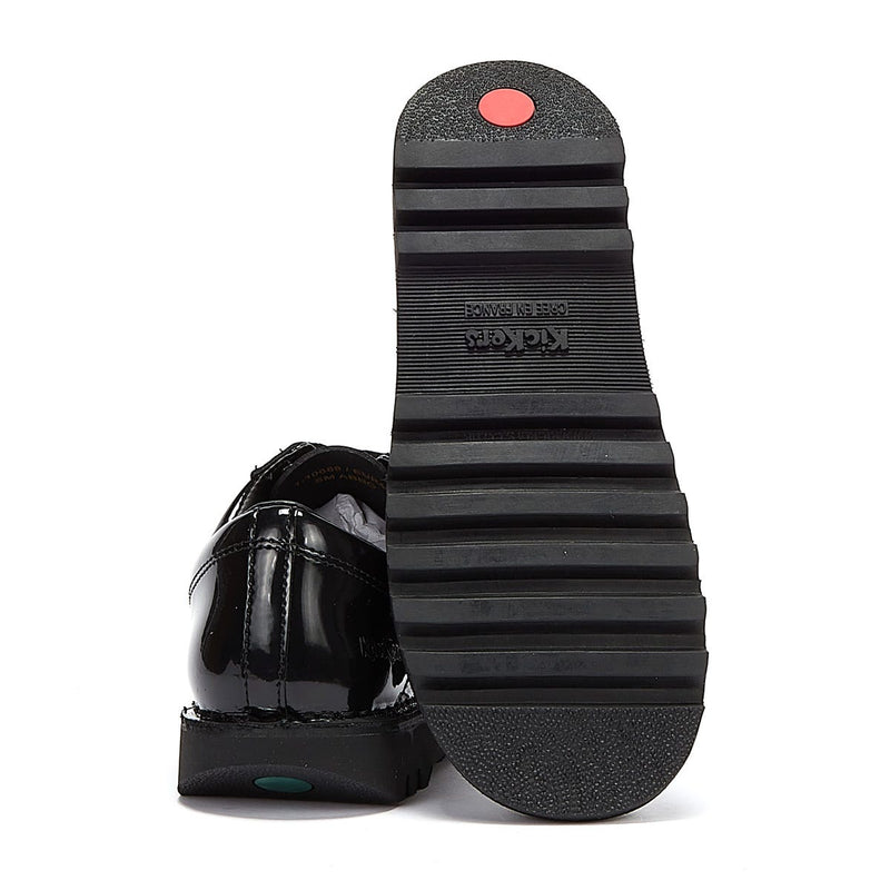 Kickers Kick Lo Schwarz Lack Schuhe