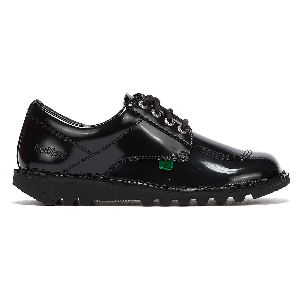Kickers Kick Lo Schwarz Lack Schuhe
