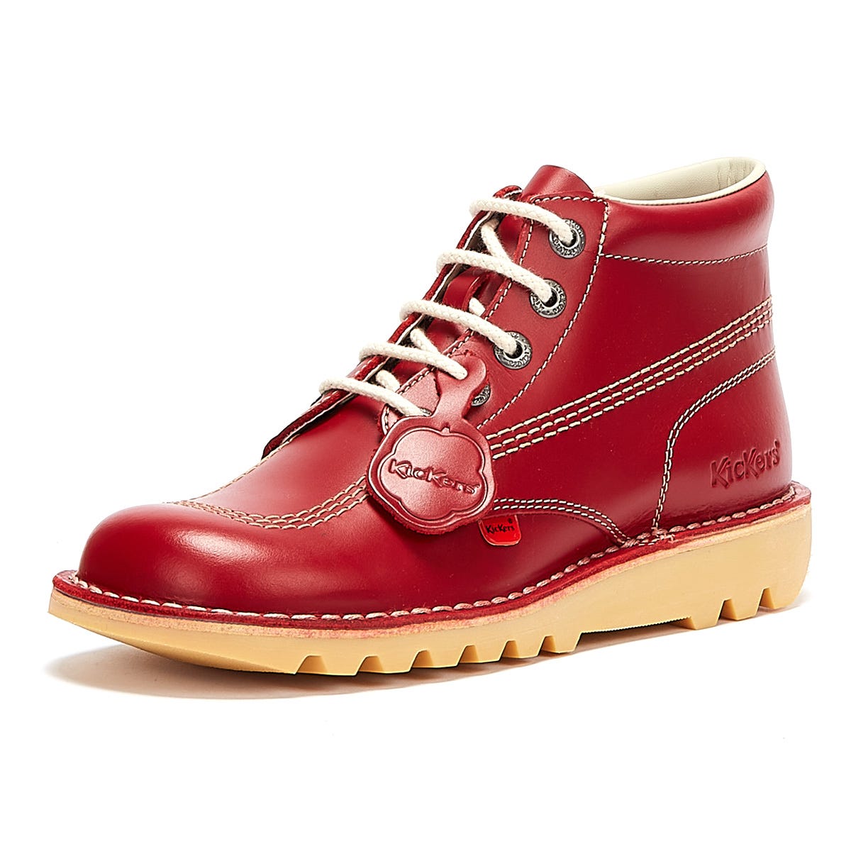 Kickers Kick Hi Herren Stiefel aus rotem Leder