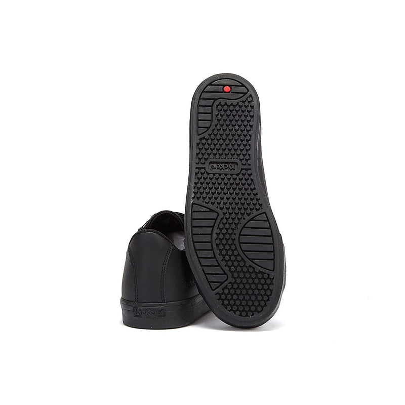 Kickers Youth Schwarz Leder Tovni Lacer Turnschuhe