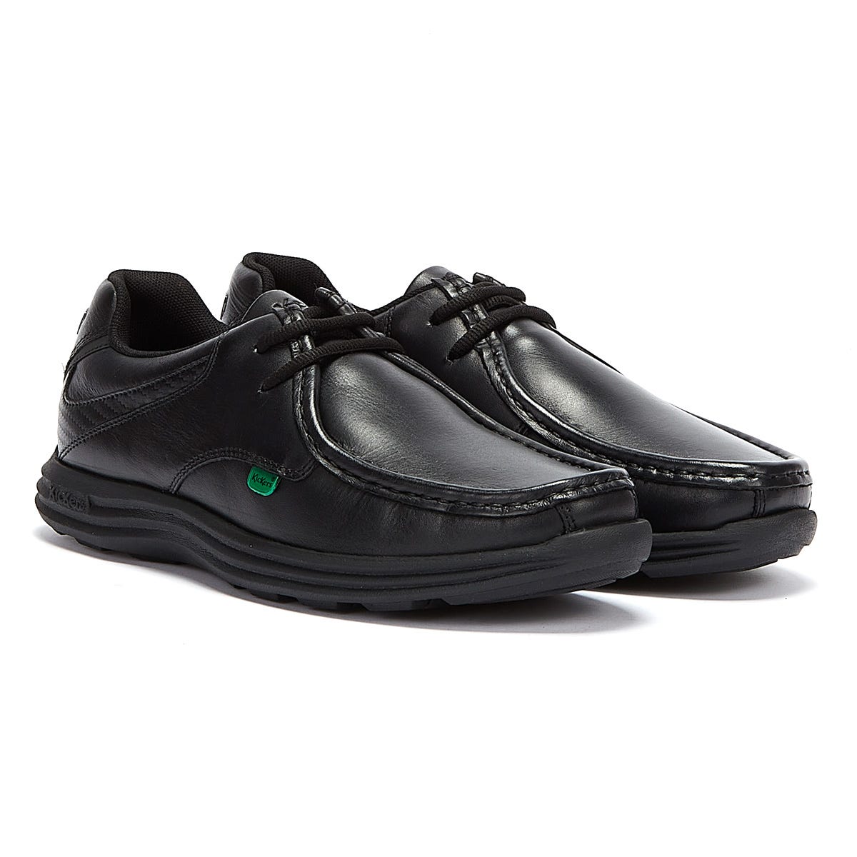 Kickers Reasan Lace Herren Schwarz Leder Schuhe