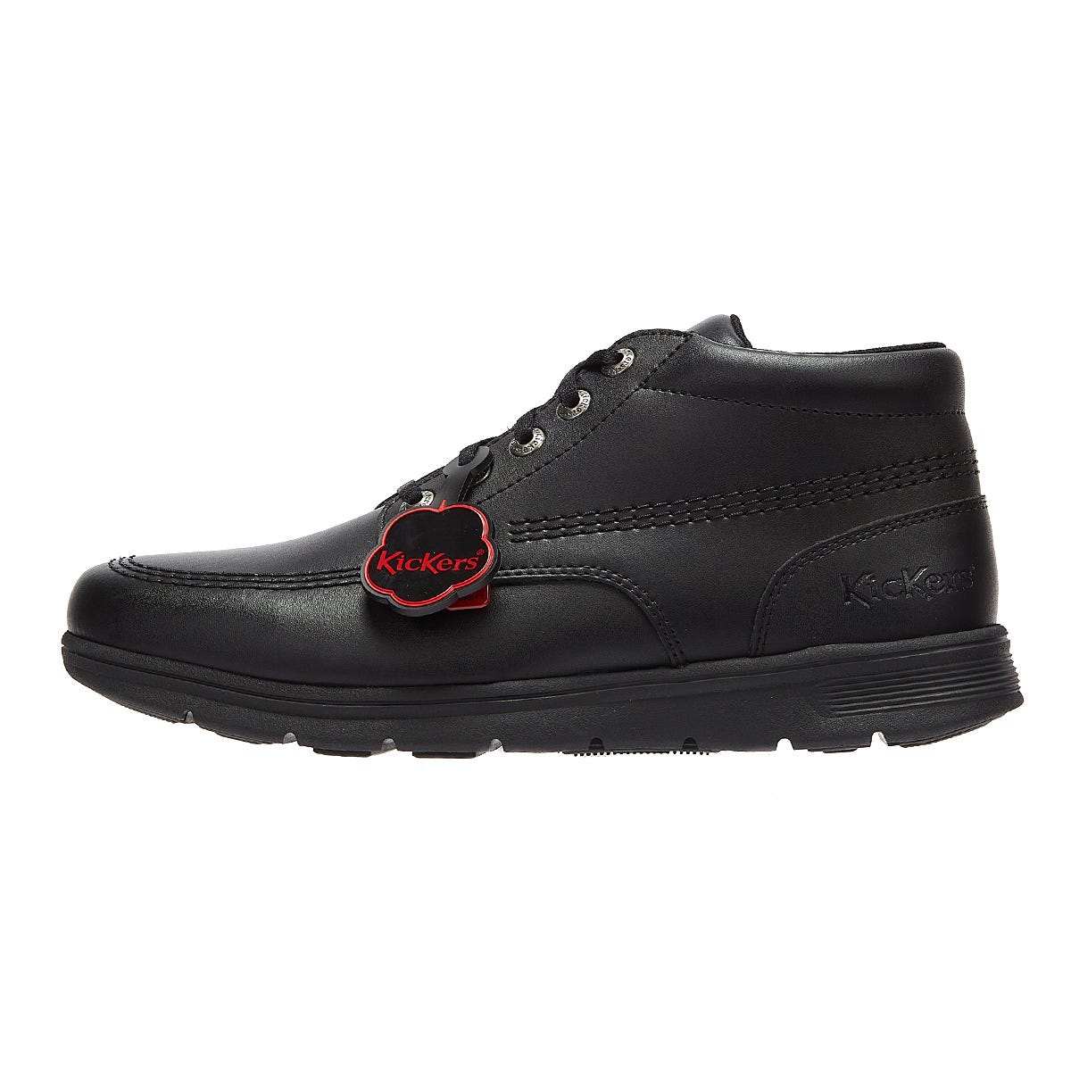 Kickers Kelland Lace Hi Schwarz Leder Stiefel