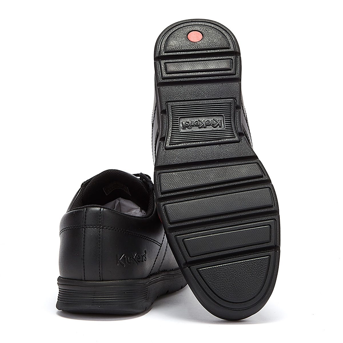 Kickers Kelland Lace Lo Schwarz Leder Schuhe