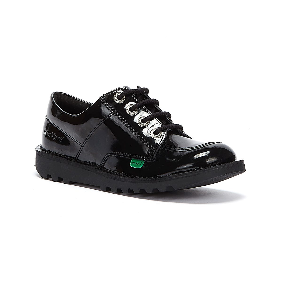 Kickers Kick Lo Patent Junior Schwarz Schuhe