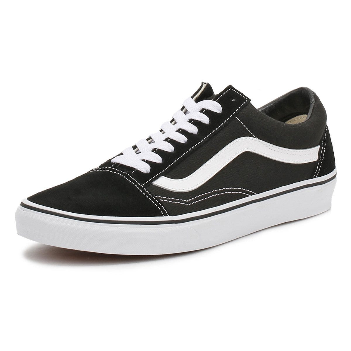Vans Old Skool Damen Schwarz / Weiß Canvas Turnschuhe