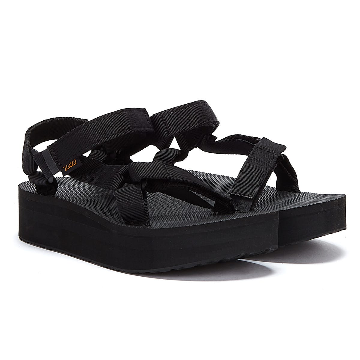 Teva Flatform Universal Damen Schwarze Sandalen