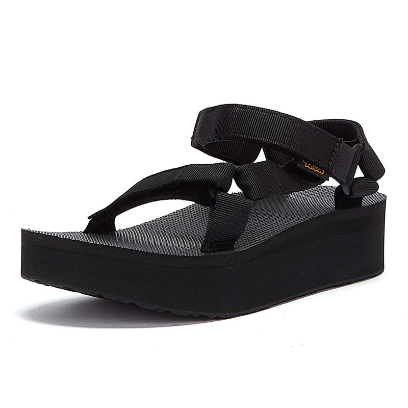 Teva Flatform Universal Damen Schwarze Sandalen