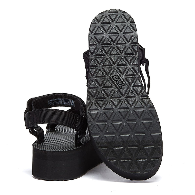 Teva Flatform Universal Damen Schwarze Sandalen