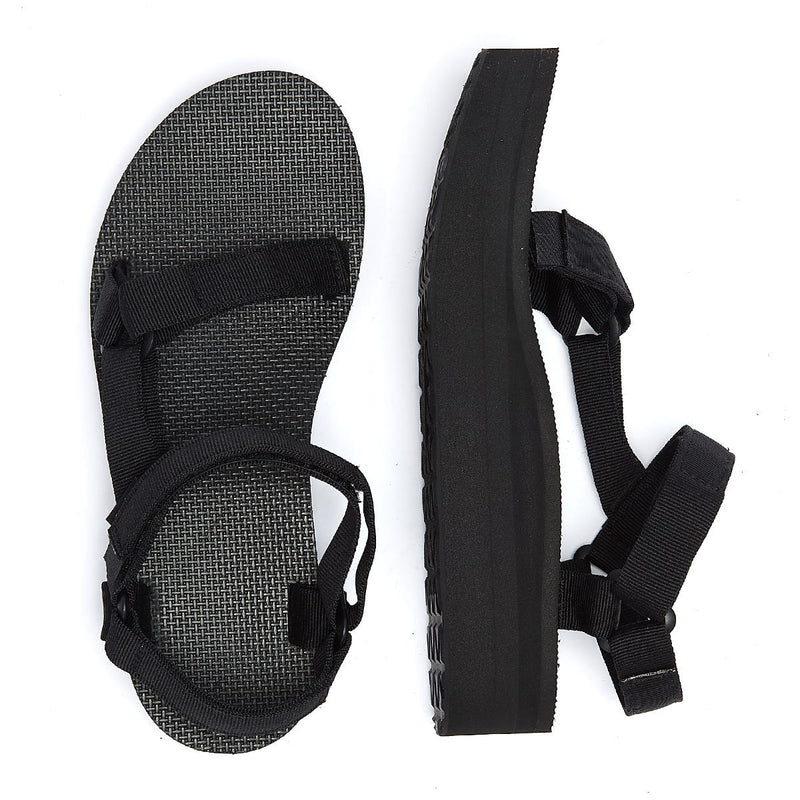 Teva Flatform Universal Damen Schwarze Sandalen