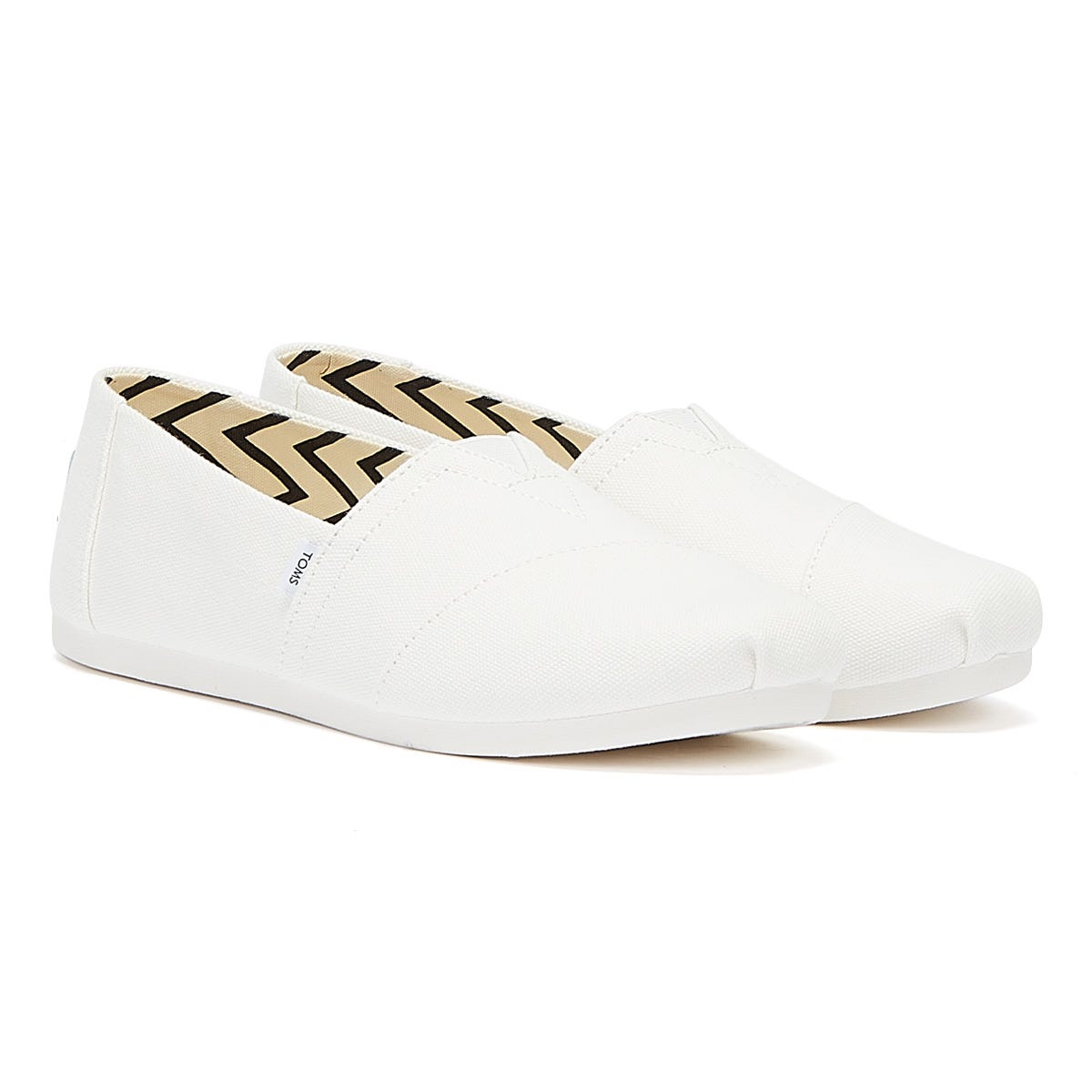 TOMS Alpargata Baumwolle Canvas Womens Weiß Espadrilles