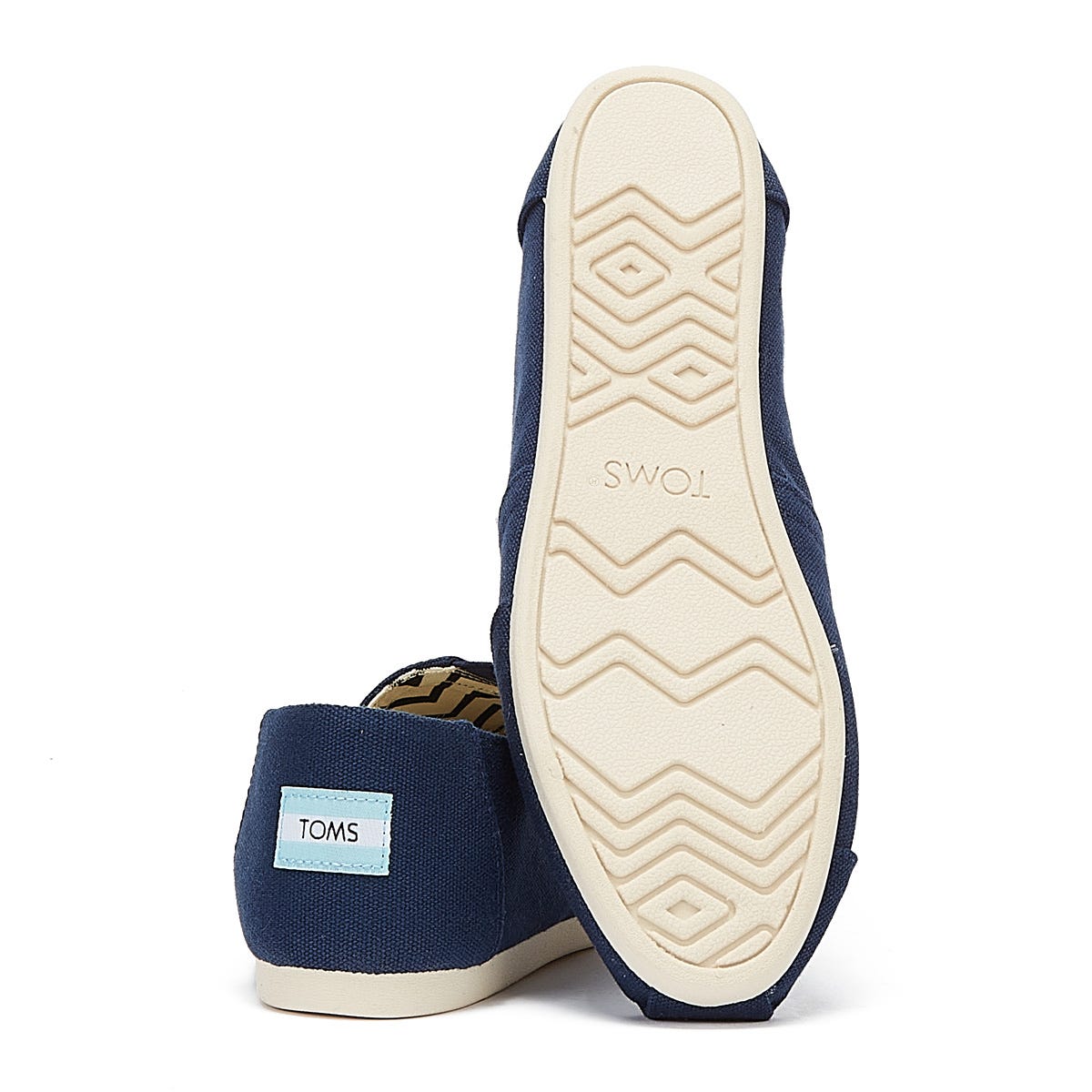 TOMS Alpargata Baumwolle Canvas Womens Marine Espadrilles