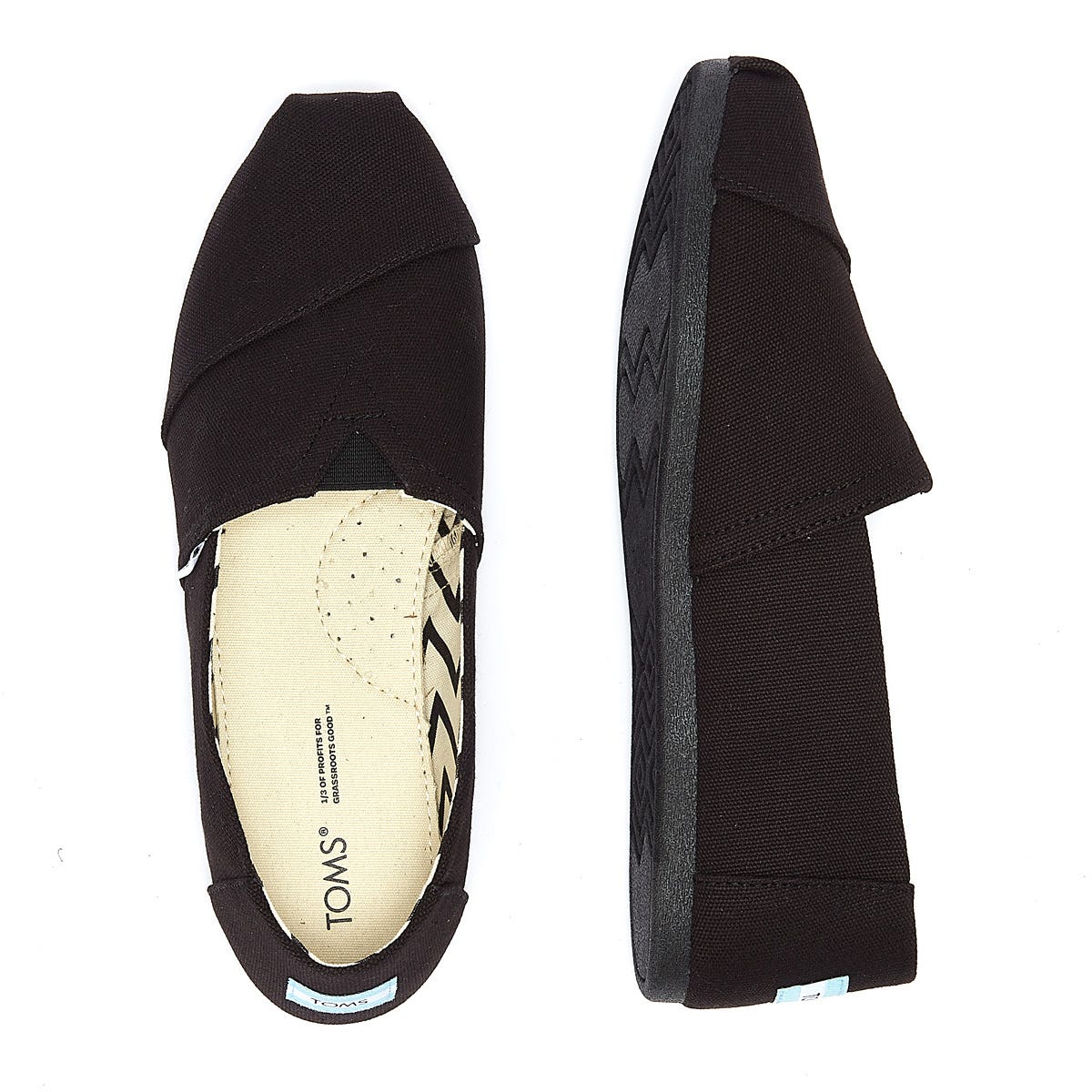 TOMS Alpargata Cotton Canvas Womens Schwarz / Schwarz Espadrilles
