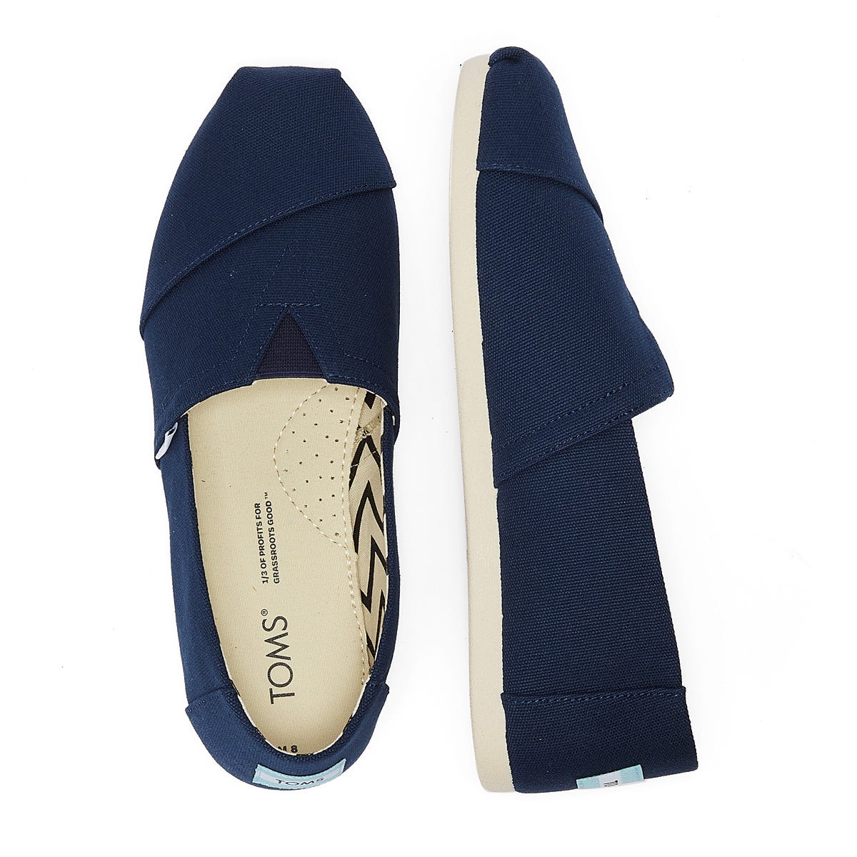 TOMS Alpargata Baumwolle Canvas Herren Marine Espadrilles