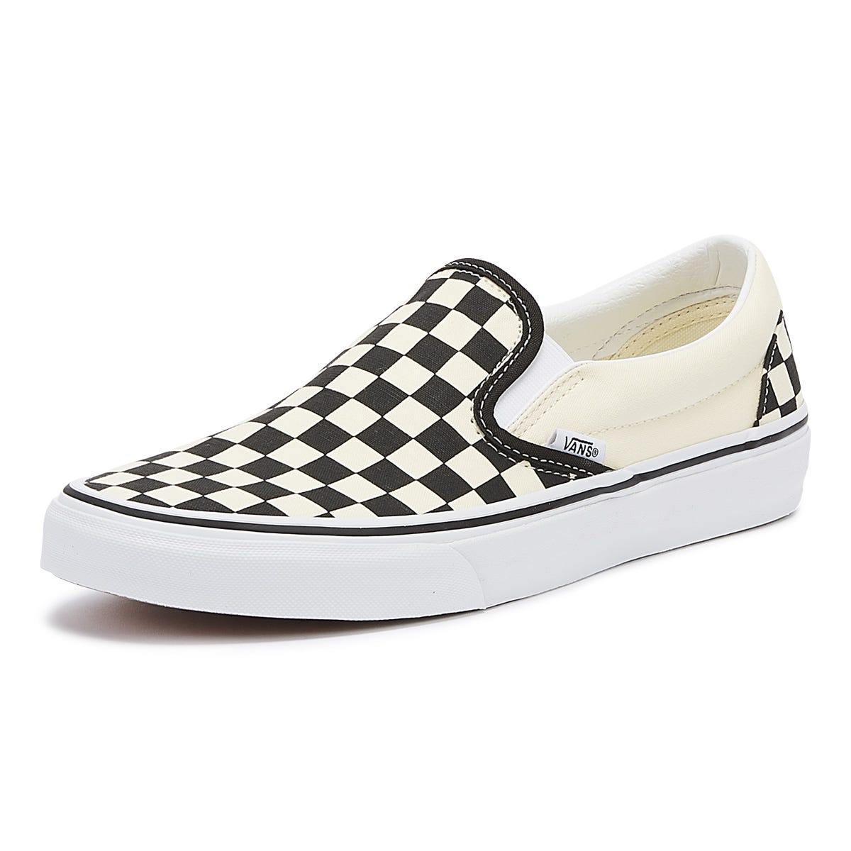 Vans Classic Slip-On Womens Schwarz / Weiß Checkerboard Canvas Trainer