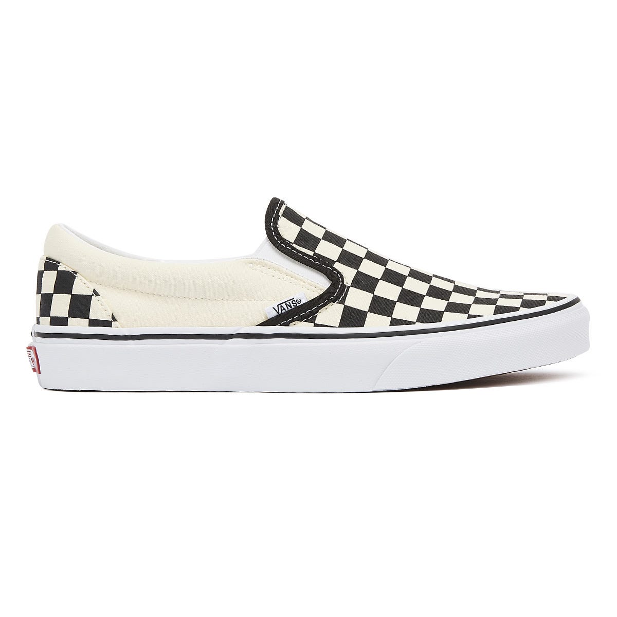 Vans Classic Slip-On Womens Schwarz / Weiß Checkerboard Canvas Trainer