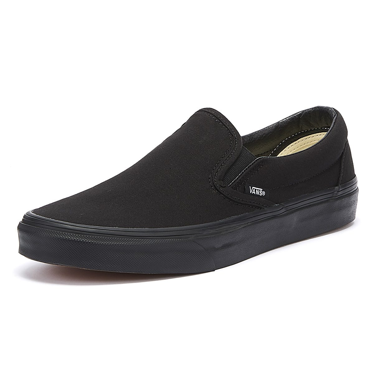 Vans Classic Slip on Herren Schwarz Segeltuch Turnschuhe