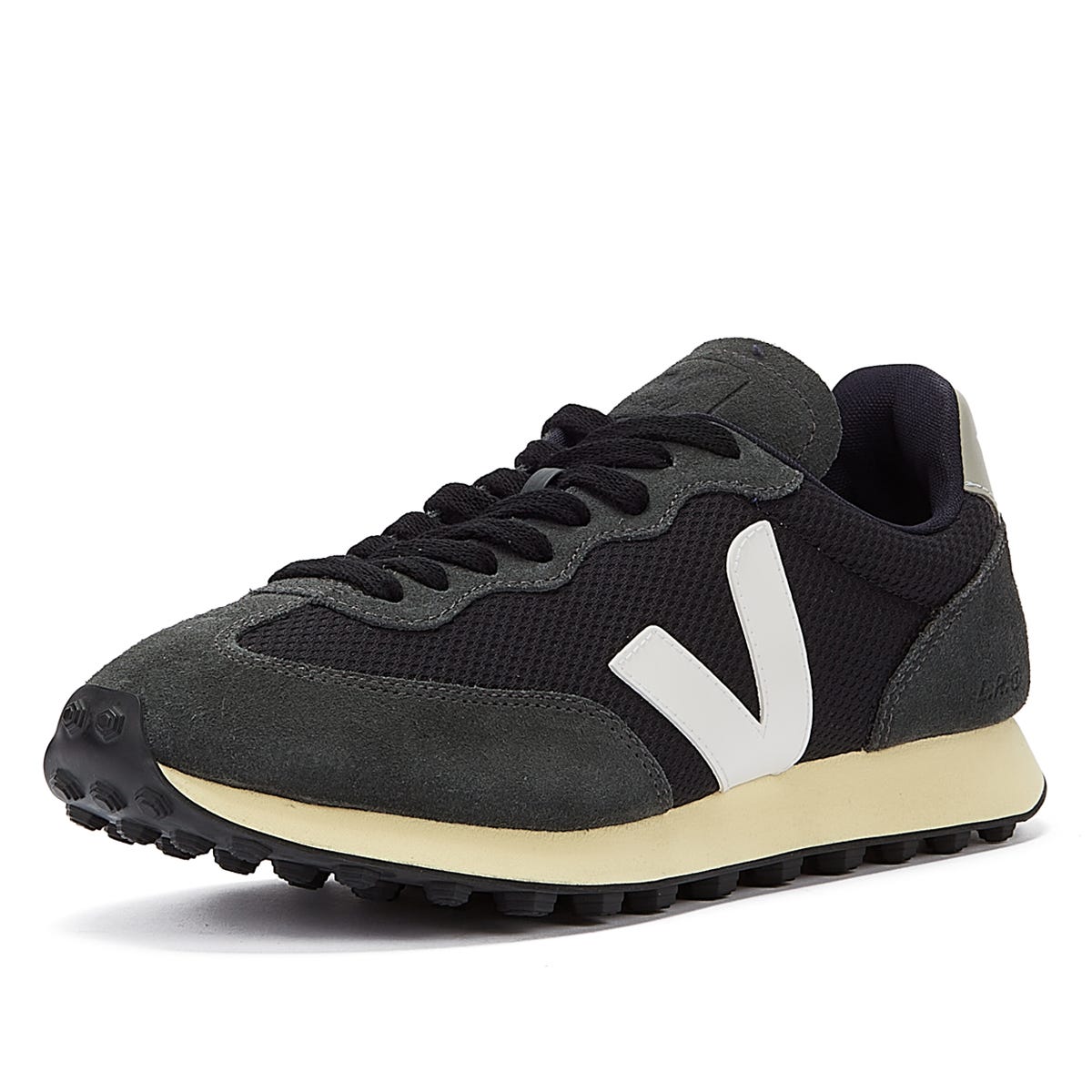 Veja Rio Branco Mens Alveomesh Schwarz/Weiß Grau Turnschuhe