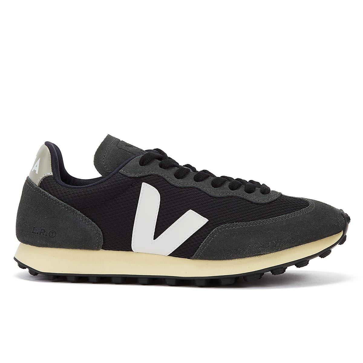 Veja Rio Branco Mens Alveomesh Schwarz/Weiß Grau Turnschuhe
