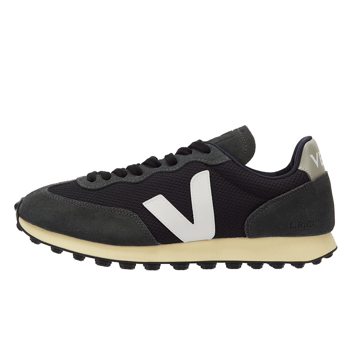 Veja Rio Branco Mens Alveomesh Schwarz/Weiß Grau Turnschuhe