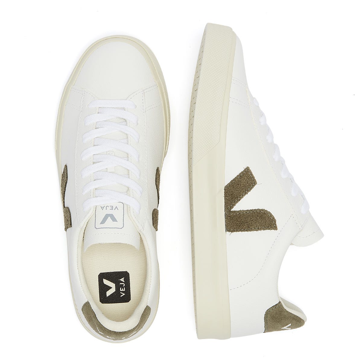 Veja Campo Herren Extra Weiß / Khaki Turnschuhe
