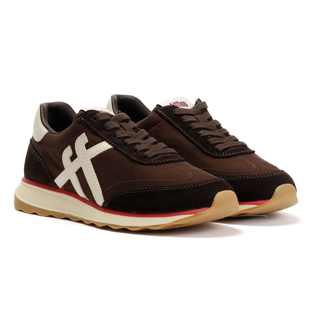 FitFlop Retro-Q FF Nylon Damen Braune Sneaker