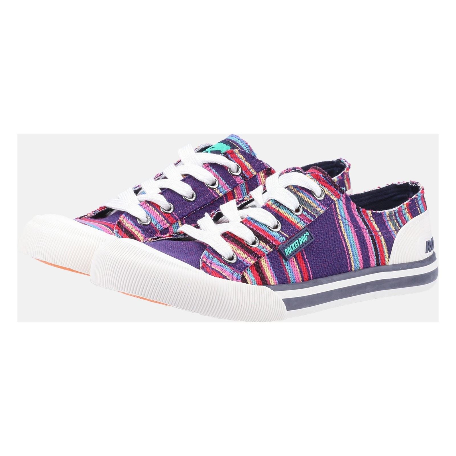 Rocket Dog Jazzin Baumwoll-Damensneaker In Lila-Mehrfarbig