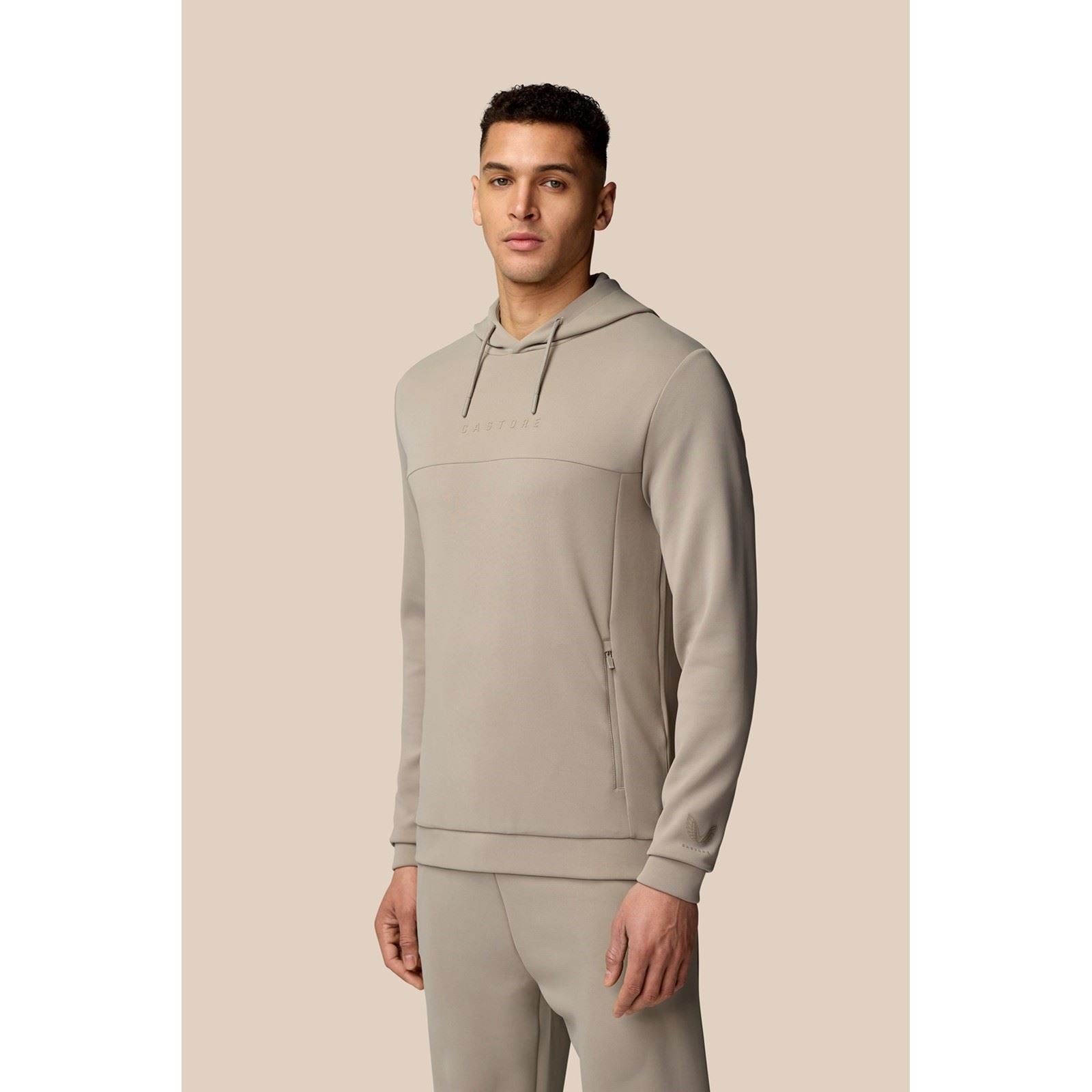 Castore Scuba Hoody Polyester Herren Brauner Kapuzenpullover