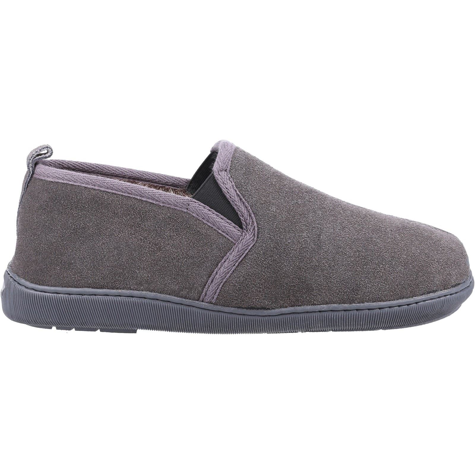 Hush Puppies Arnold Wildleder Herren Hausschuhe In Grau